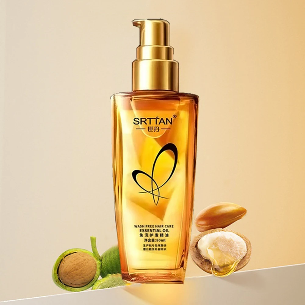 Moroccan Argan Oil Hair Serum Lightweight Hair Oil Mist For Split Ends, Frizzy Hair And Flyaways, Hair Oil Repair- Gloss Shine image 3