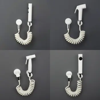 Ruční přenosná toaleta, držák na bidetovou rozprašovací pistoli, plastový ruční bidetový kohoutek, domácí koupelna, sprchová hlavice, hadice, samočisticí 8 nejlepší prodej Přenosná ruční sprcha - №2