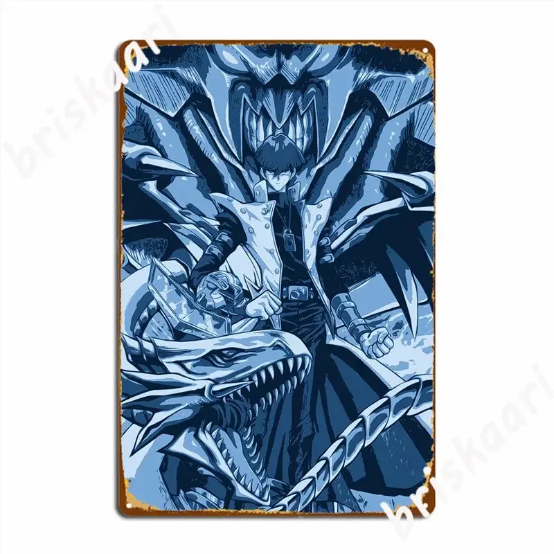 Yugioh Seto Kaiba Metal Sign Wall Plaque Wall Pub Living Room Funny Tin Sign Poster