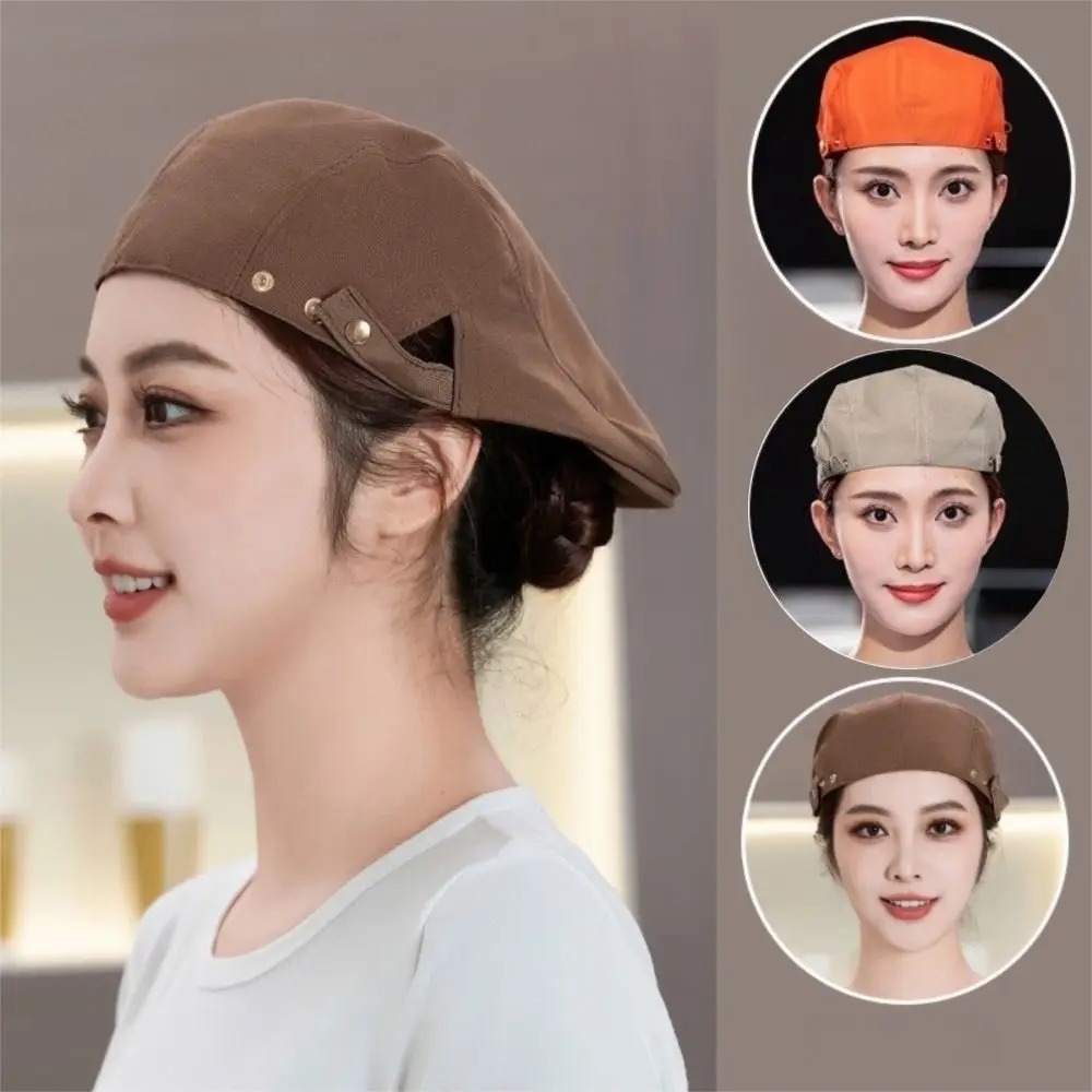 High Quality Breathable Beret Hat Oil-resistant Canvas Service Cap Comfortable Male Chef Hat Unisex