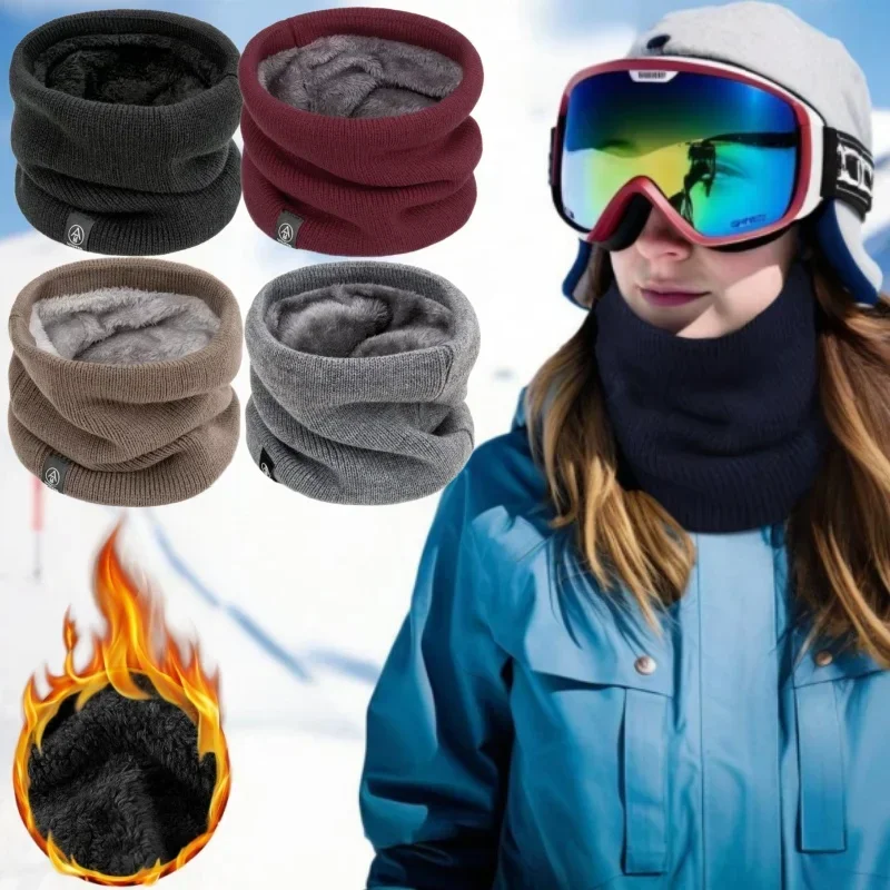 

Knitted Neck Warmer Sports Scarf Fashion Soft Women Men Face Cover Winter Skating Running Hiking Scarves Thick Cold-proof Collar