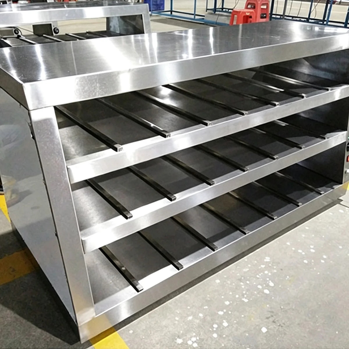 T*& High Quality Commercial 3 Tier Chinese Food Warmer Stainless Steel Hot Food Display Showcase