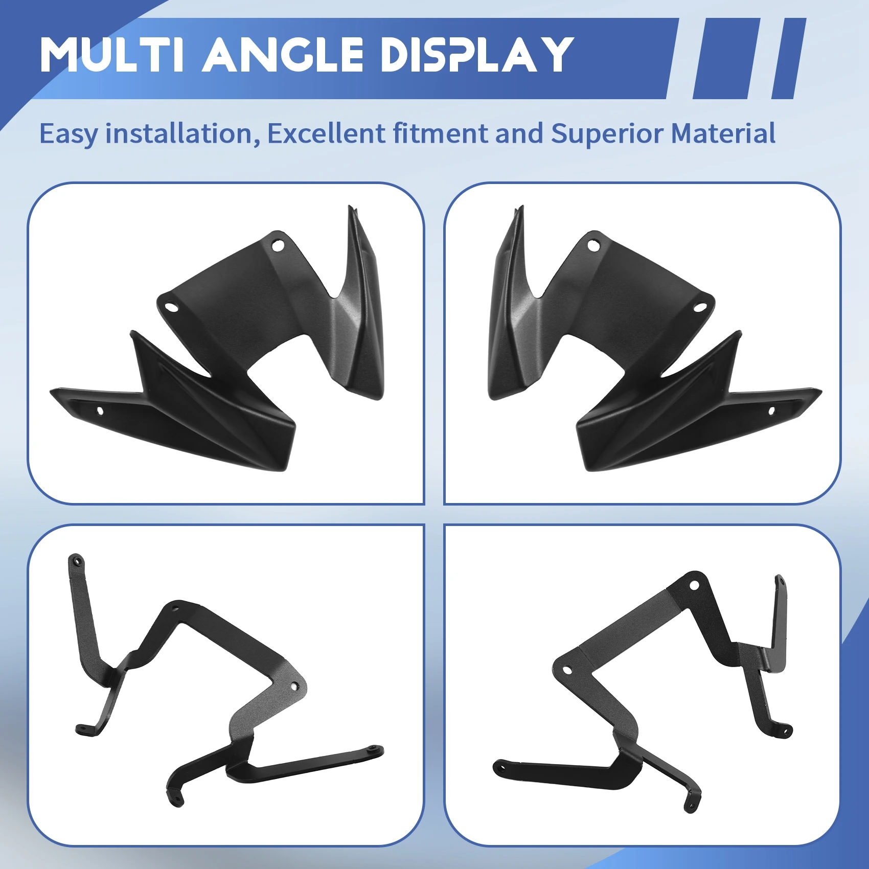 

Fairing Winglets Aerodynamic Front Wing Spoiler Downforce For Honda CB500 Hornet CB 500 Motorcycle 2024 2025 Black