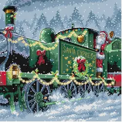 Christmas Train Count Kit punto croce stampato Aida 16CT 14CT 11CT tessuto di tela DMC filo da ricamo Set cucito fai da te decorazioni per la casa