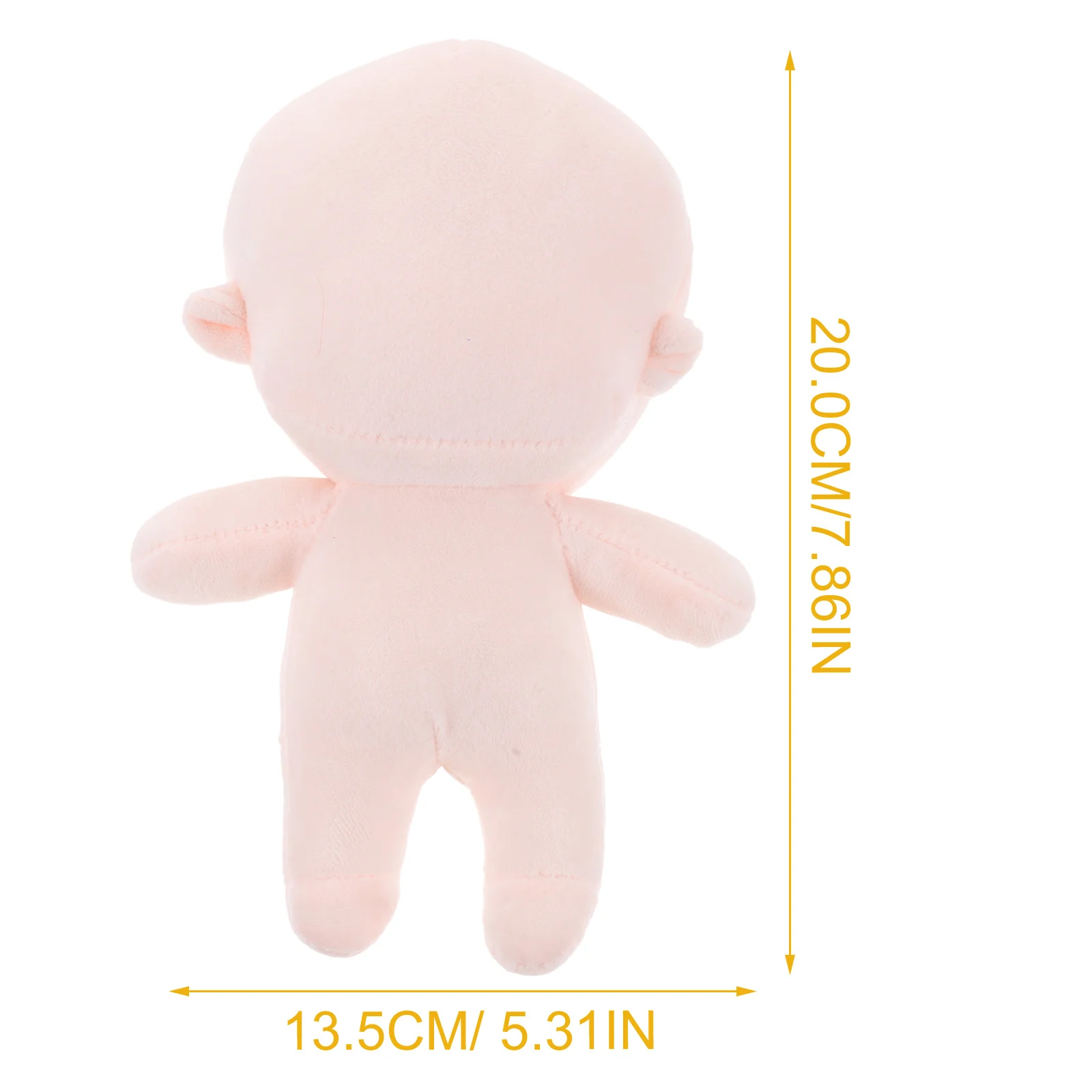 Body Adorable Blank Small Plush Toy Comfortable Decorative Humanized DIY Stuffed Humanoid