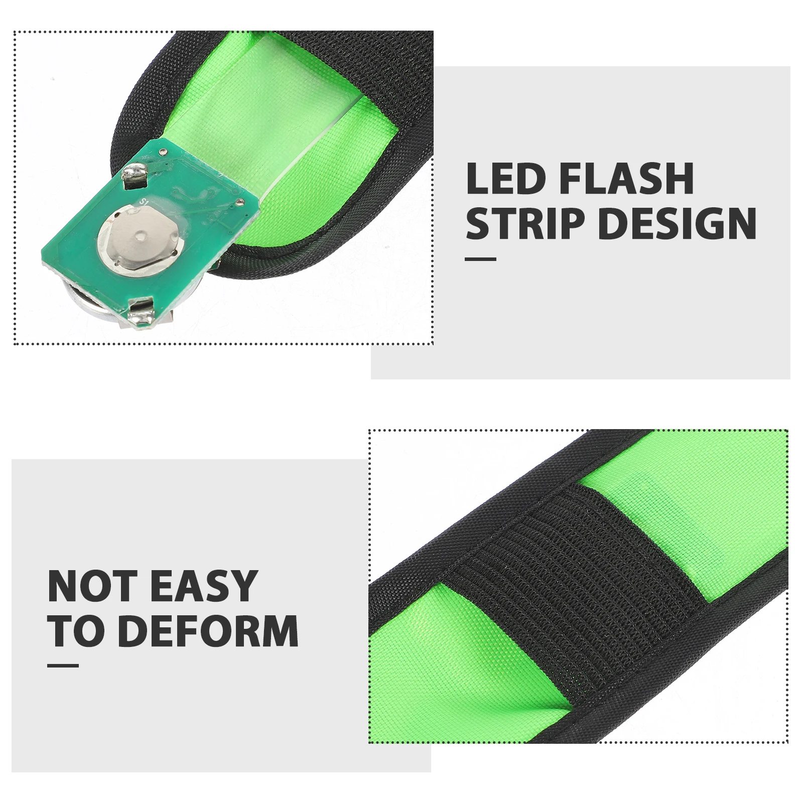 

5pcs Luminous Arm Bands Led Clapping Rings Adjustable Reflective Safety Gear Night Running Outdoor Sports High Visibility Slap