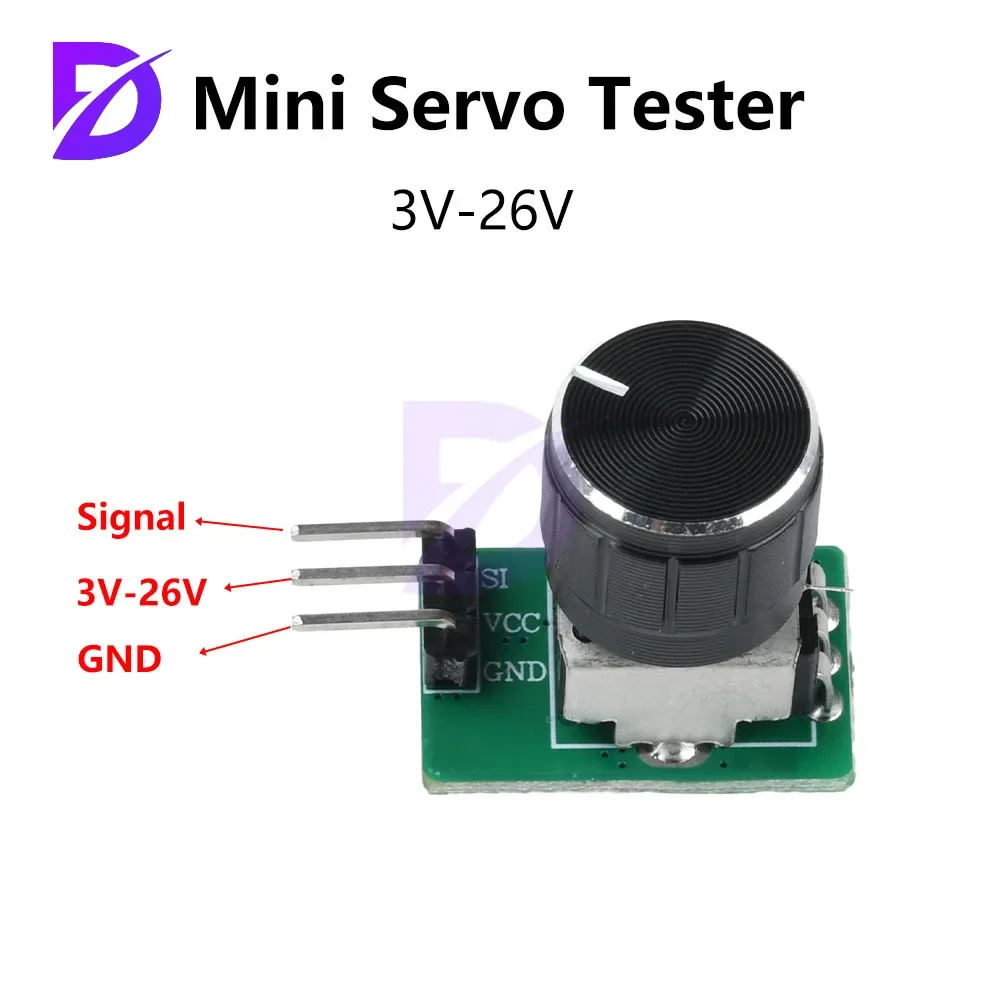 DC 3-26V 1-6S Battery Servo ESC Tester Simple Small Tester PWM Governor Steering Wheel Gear Speed Controller Test Module
