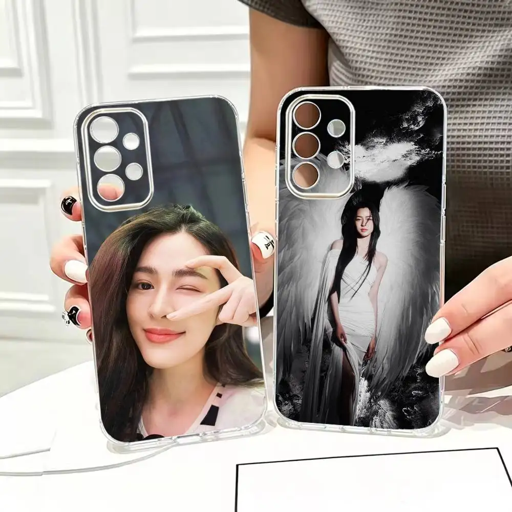 Top-tier GL actress Lingling Kwon Stand Phone Case Transparent TPU For Samsung S25,24,23,22,21,10,9,Ultra,Plus