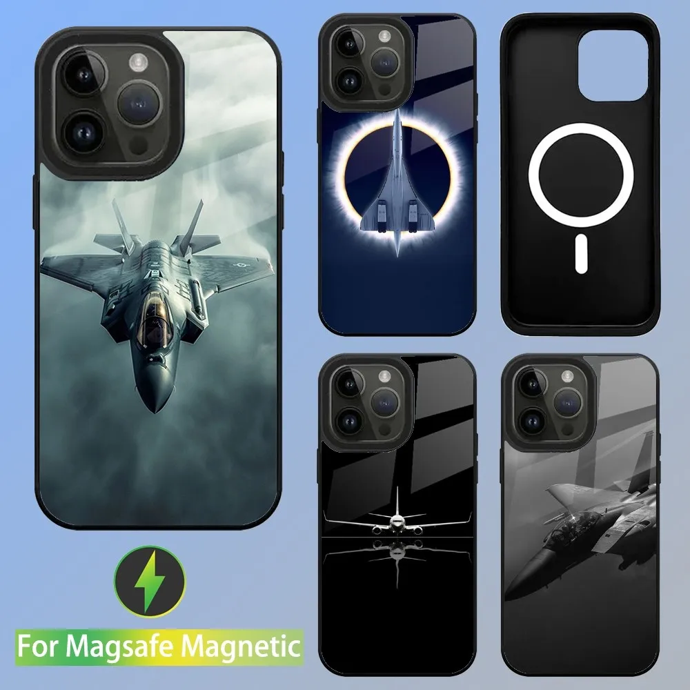 

Aircraft Airplane Phone Case For iPhone 15,14,13,12,11,Plus,Pro,Max Mini Magsafe Magnetic Wireless Charging