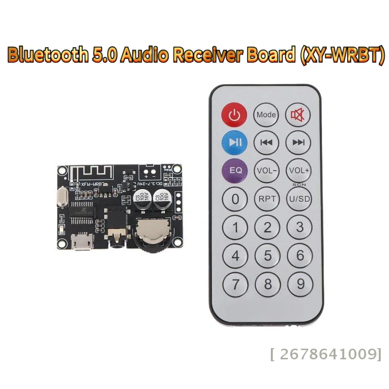لوحة استقبال الصوت بلوتوث 5.0 (XY-WRBT)، وحدة مضخم صوت استيريو مع جهاز تحكم عن بعد، مدخل جهد واسع لمكبر الصوت DIY والترقية #1