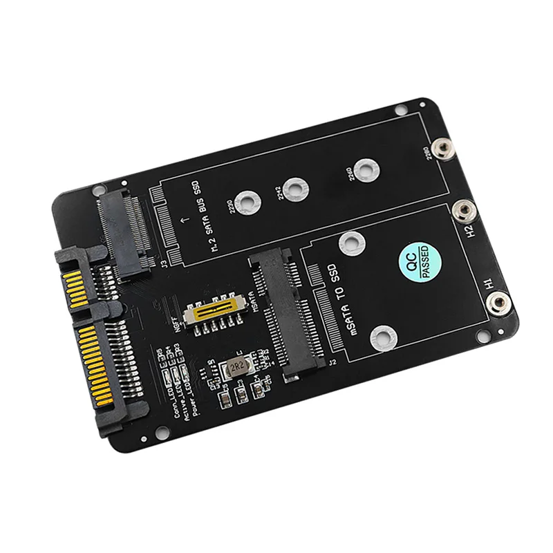 M2/mSATA to SATA Adapter 2in1 M.2 SATA Key B SSD / mSATA SSD to SATA3.0 6G 2.5