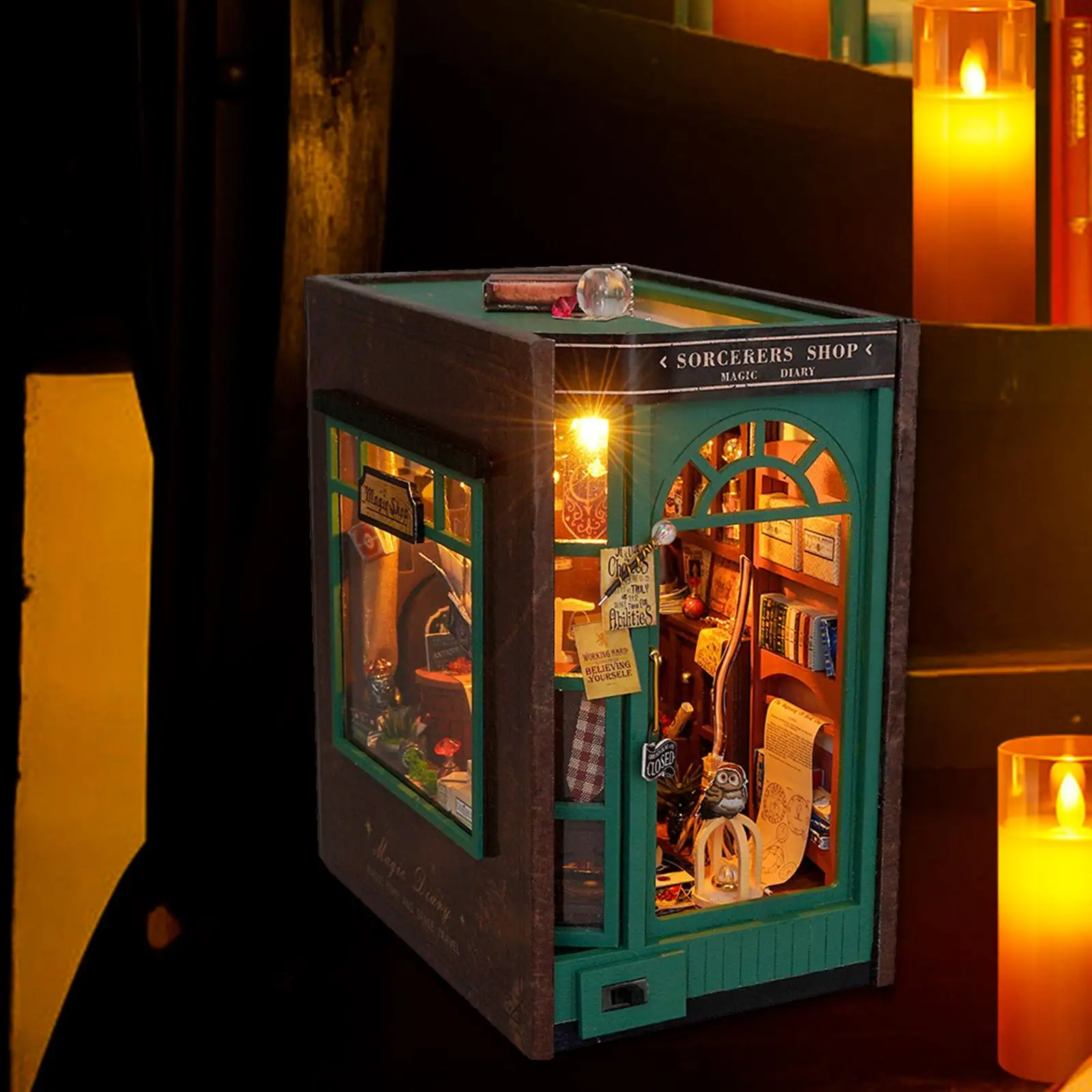 

DIY Miniature Bookend Kits Tiny House Model Build Kits for Teens Girls Boys