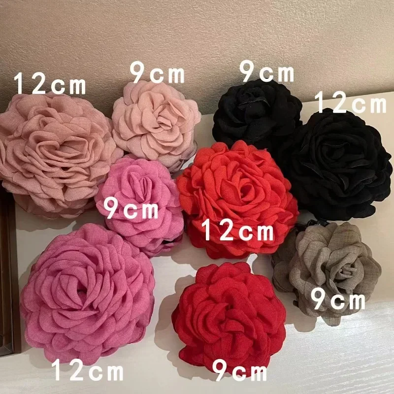 Pinzas grandes para el pelo con forma de rosa para mujer y niña, soporte para cola de caballo, pinzas de cangrejo, pasadores, horquillas, accesorios