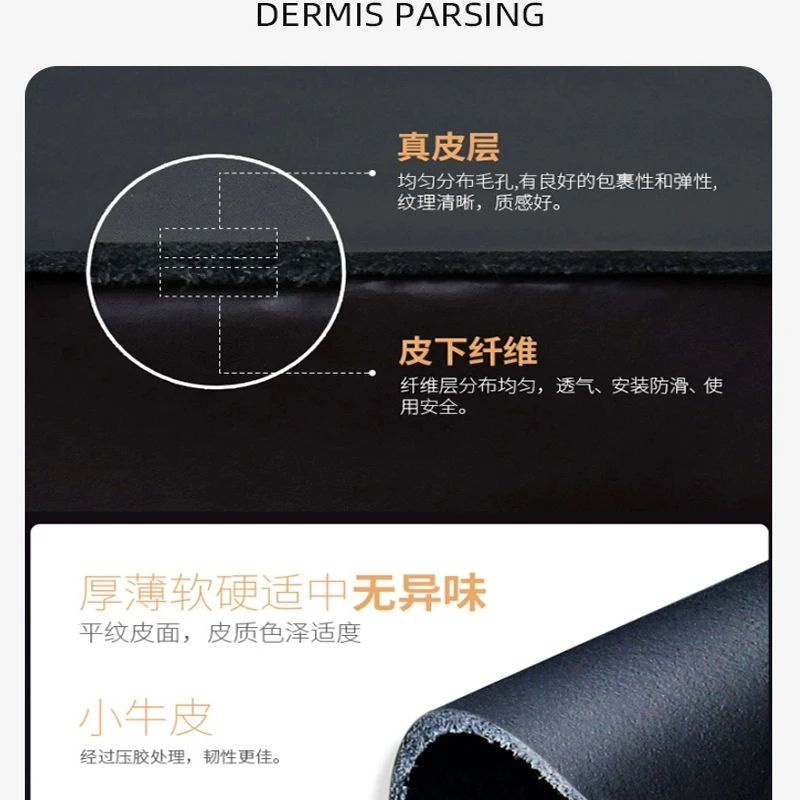 DIY Hand Sewing Car Steering Wheel Cover for BYD Frigate 07 Song PLUS Car Genuine Leather Interior Accessories