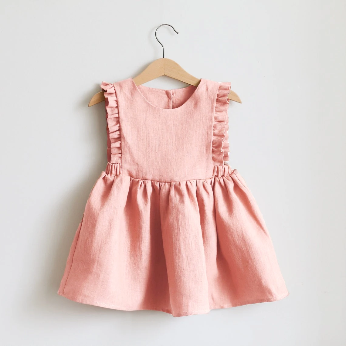 Summer Baby Girl Dresses Cotton Linen Sleeveless Kids Girls Dresses Baby Girl Clothes For Children