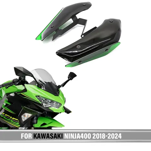 가와사키 NINJA400 NINJA 400 2018-2024 2020 2021 2022 2023 공기역학 윙 키트, 고정 윙렛 페어링 오토바이 페어링 부품