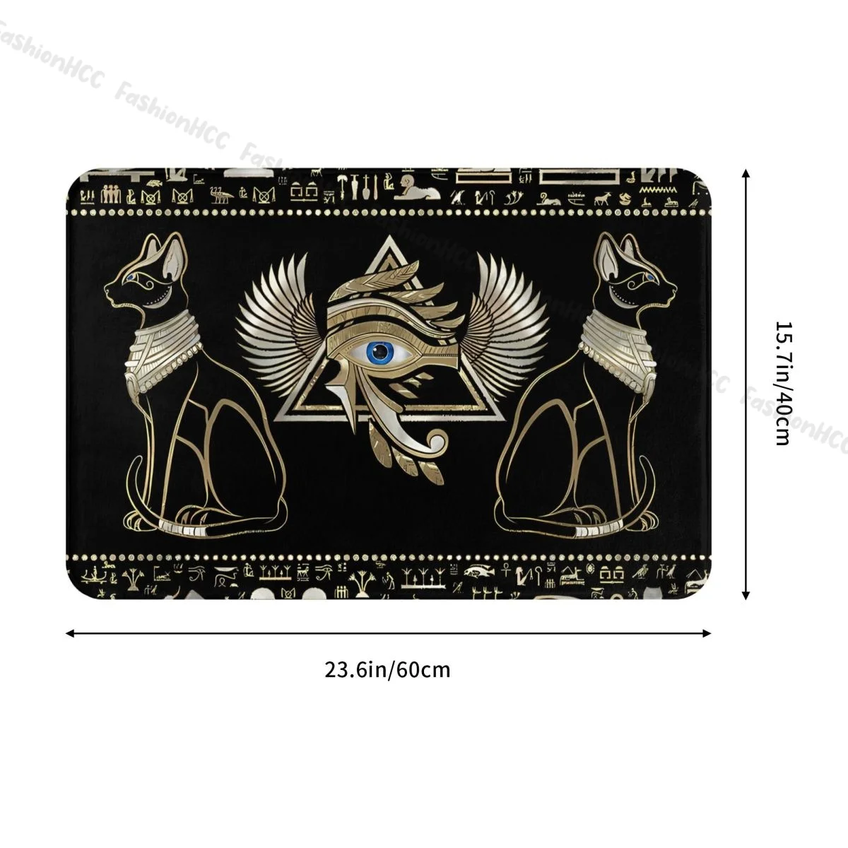 Bedroom Mat Egyptian Cats And Eye Of Horus Doormat Kitchen Carpet Balcony Rug Home Decoration