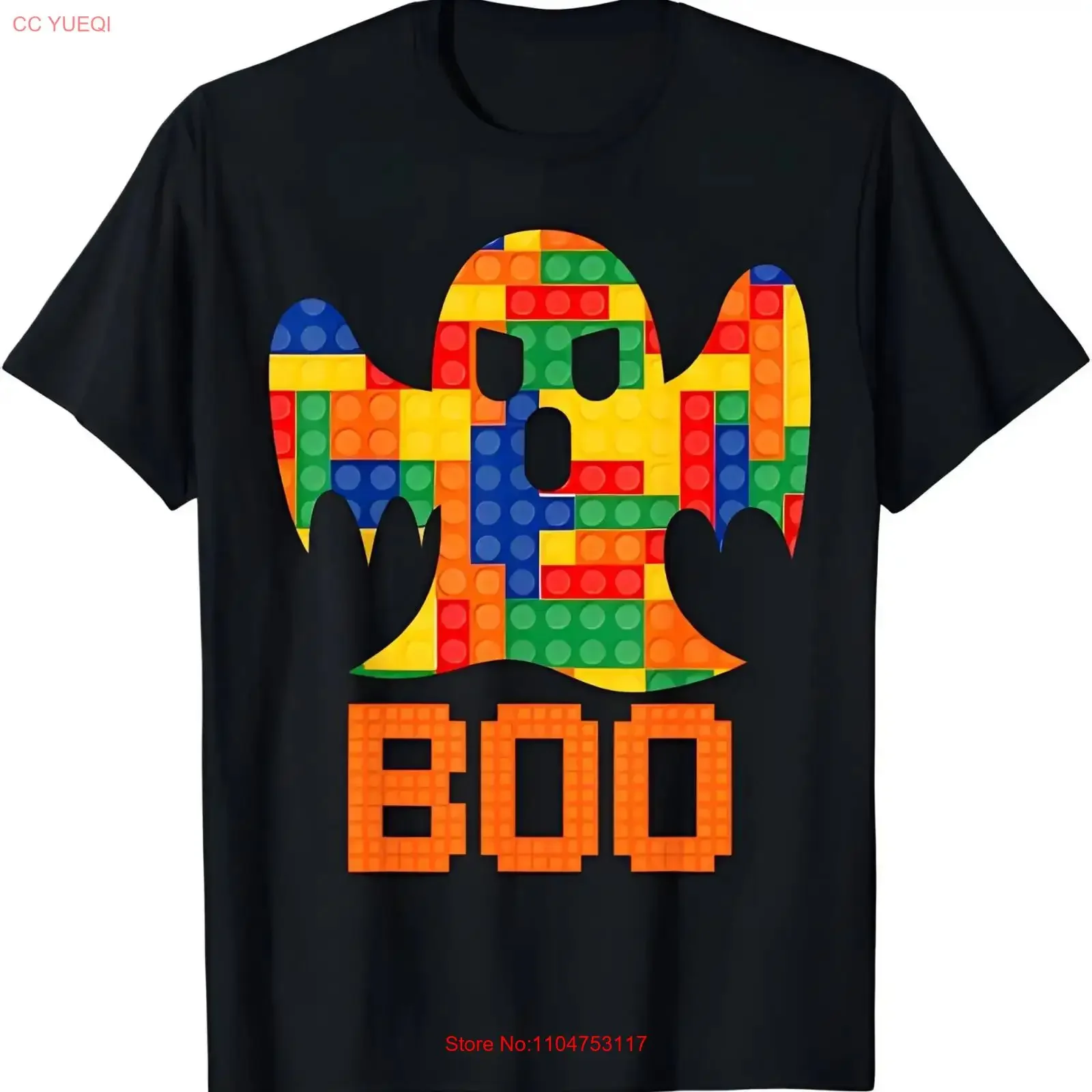 Boo Ghost Master Builder Building Blocks Bricks Halloween T Shirt vintage Washed Breathable Soft designer clothes homme