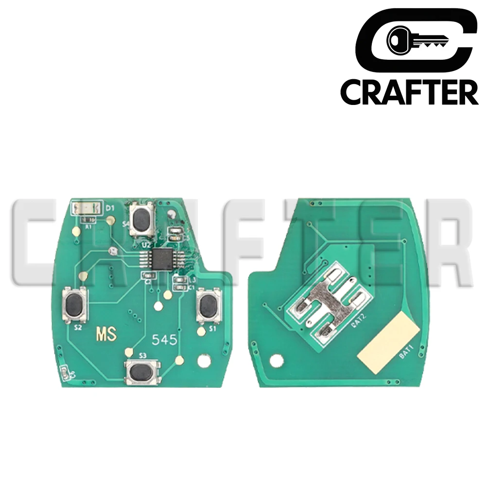 مفتاح Crafters CWTWB1U545 ID46 PCF7936 433MHz مفتاح السيارة عن بعد لهوندا بونيت 2005 2006 2007 2008 2 + 1 أزرار أو 3 + 1 أزرار