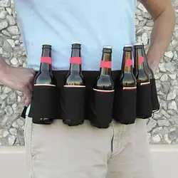 Beer Belt Wear-resistant Multi-pockets Long Lasting Redneck Beer Soda Can Camo Holster Belt for Outdoor