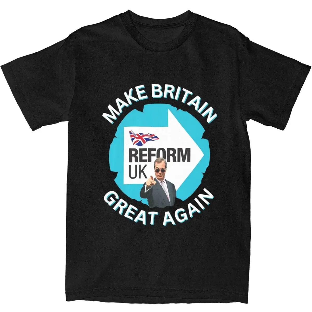 Casual Make Britain Great Again Nigel Farage Reform UK T-Shirt Men Crewneck Short Sleeve Tops 100%Cotton Summer Tops