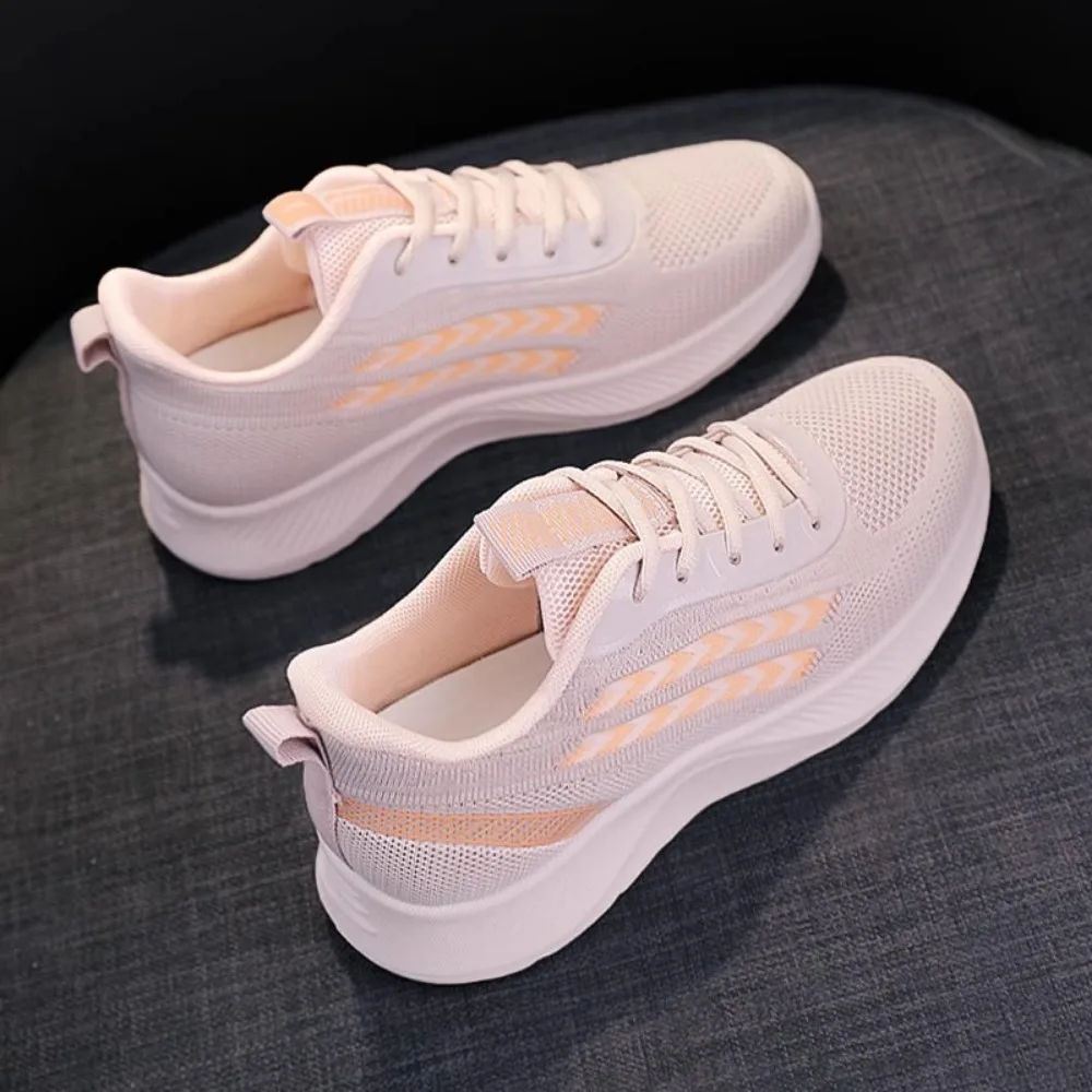 Women\'s Running Shoes Breathable Sneakers 2024 Summer Light Mesh Air Cushion Woman Sports Shoes Outdoor Lace Up Training Shoes