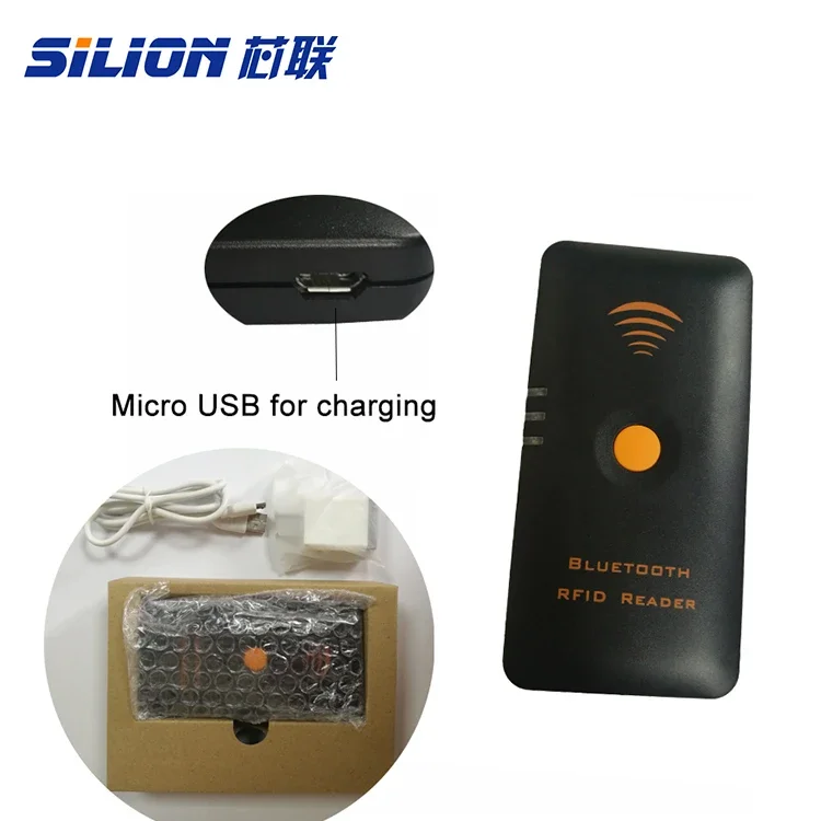 Silion Handheld UHF Blue Tooth UHF RFID Reader  QM100 Long Range UHF Rfid Reader