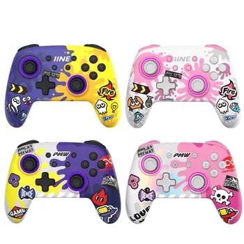IINE Wireless Pink Controller Switch/Switch Lite/Switch with OLED Wake-up Turbo Six-axis Auto-fire Support NFC Amiibo