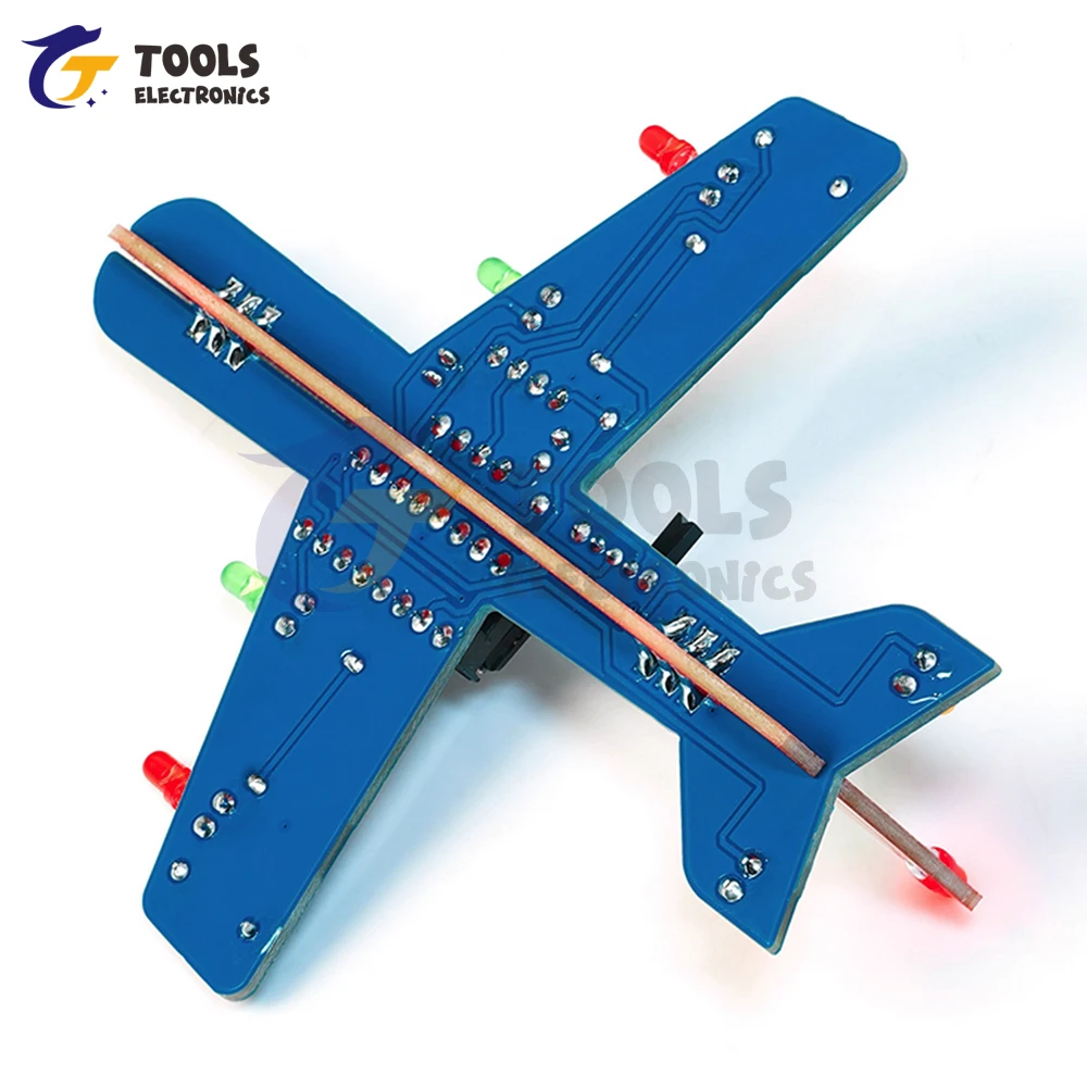 LED تدفق ضوء نموذج طائرة لتقوم بها بنفسك عدة إلكترونية الجذعية التعليم لحام ممارسة مشروع هواية المبتدئين