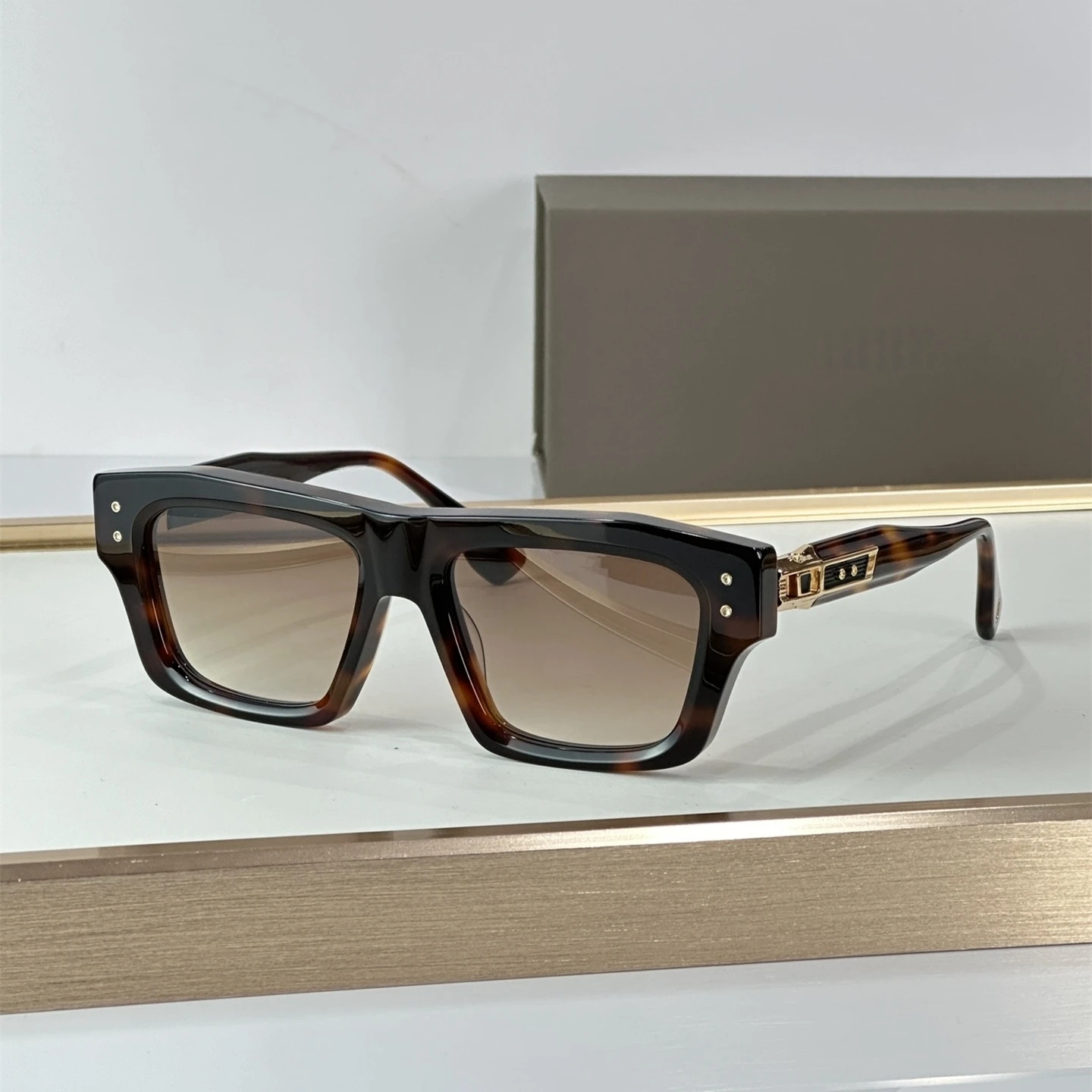 Vintage popularne grube octanowe kwadratowe damskie okulary przeciwsłoneczne GRANDMASTER-EIGHT modne okulary przeciwsłoneczne Outdoor DTS458 męskie okulary przeciwsłoneczne