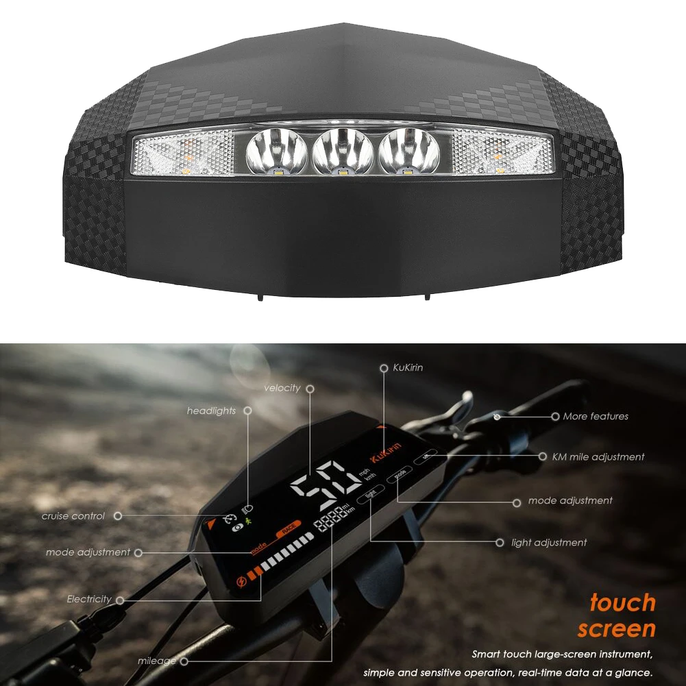 

Replacement Display with LED Headlight Assembly for Kukirin G3 Electric Scooter Compatible with Original Scooter Parts