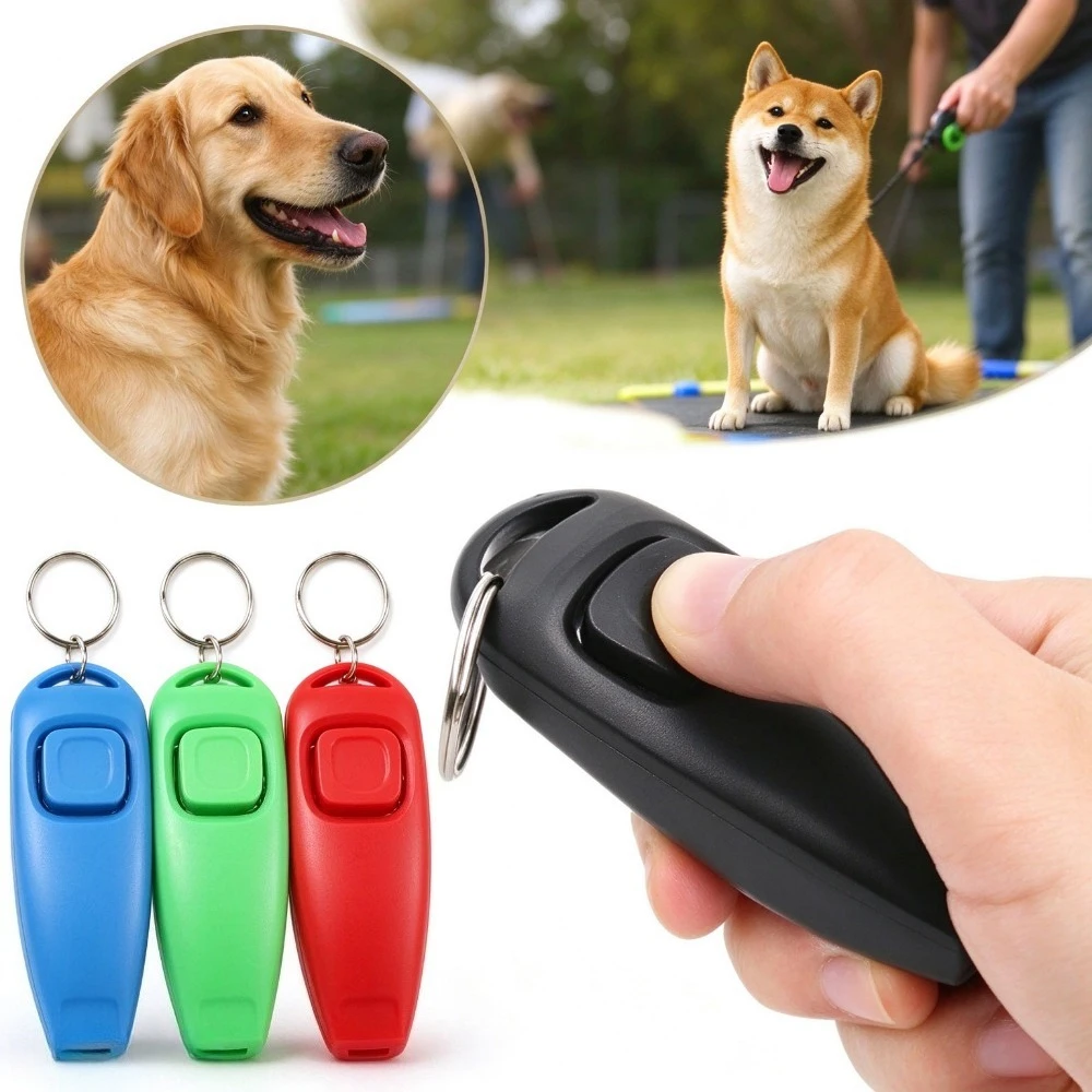Aliexpress 2 in 1 Pet Training Clicker Whistle with Keyring Multifunction Dog Puppy Flute Trainer Pet Training Supplies - Aliexpress Deal