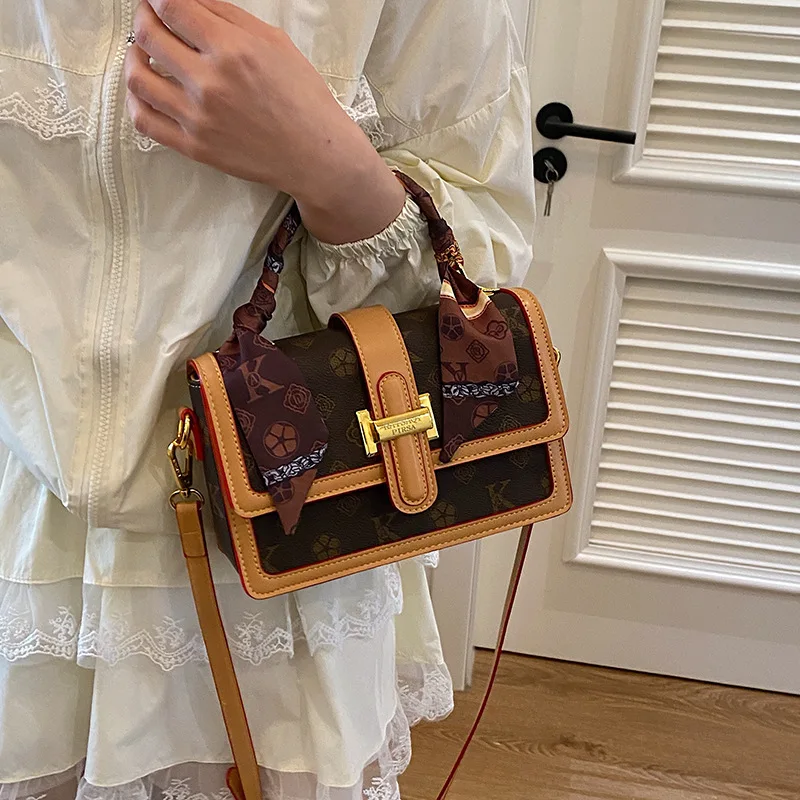 2025-printed-square-bag-niche-shoulder-purse-for-women-vintage-crossbody-tote-luxe-day-to-night-bag-fashion-sling-bag