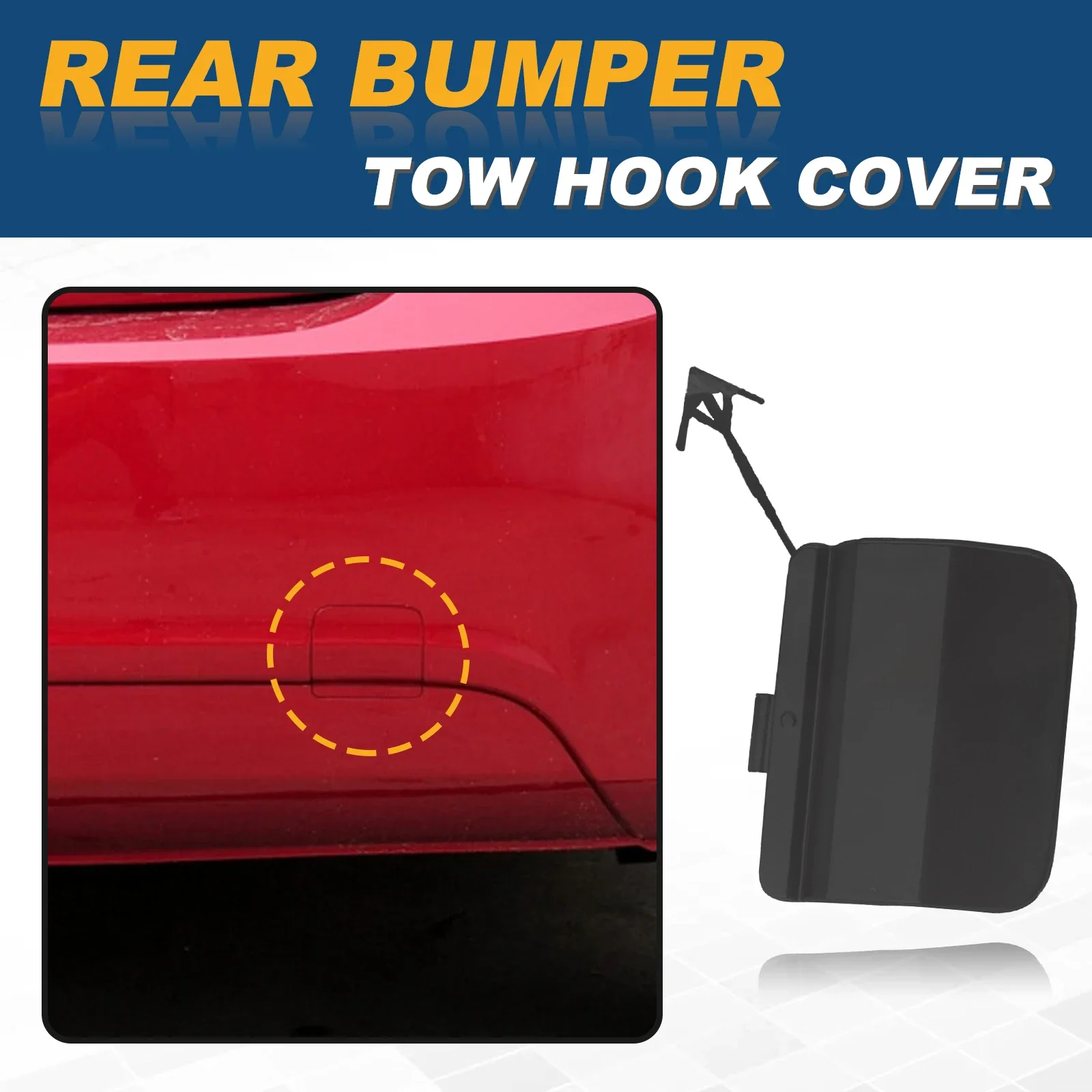 For Chevrolet Cruze 2009 2014 Car Rear Bumper Tow Hook Cap Towing Eye Cover Durable ABS Auto Exterior Accessory