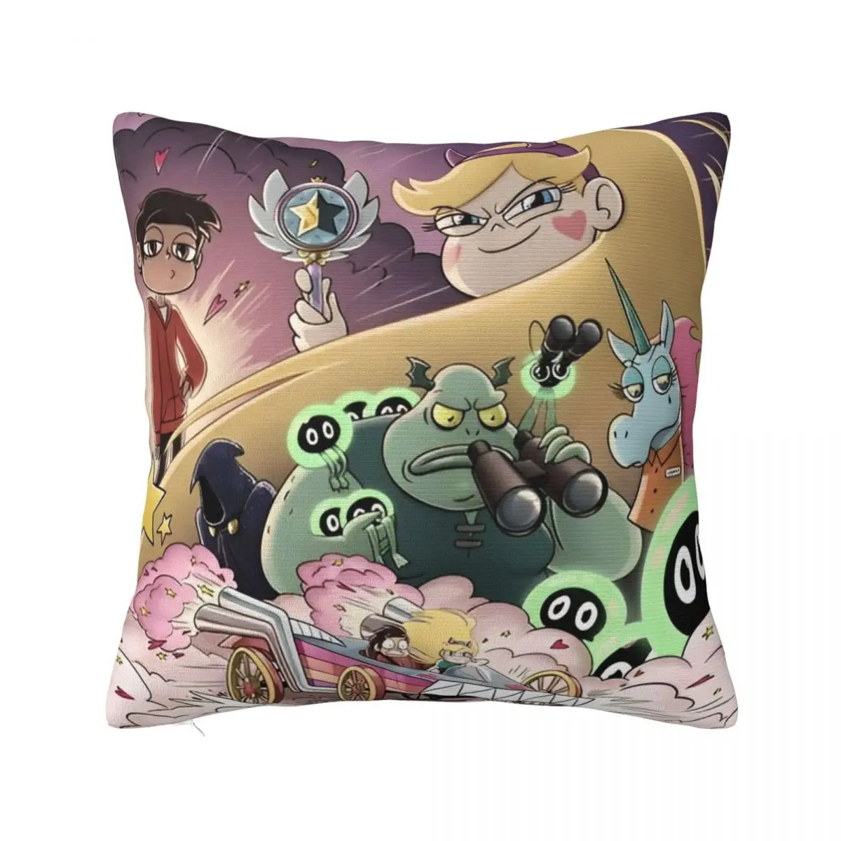 Soft Star Vs. The Forces Of Evil Pillowcase Polyester Cushion Cover Decoration Cartoon Cute Pillow Case Cover Home Square 45cm