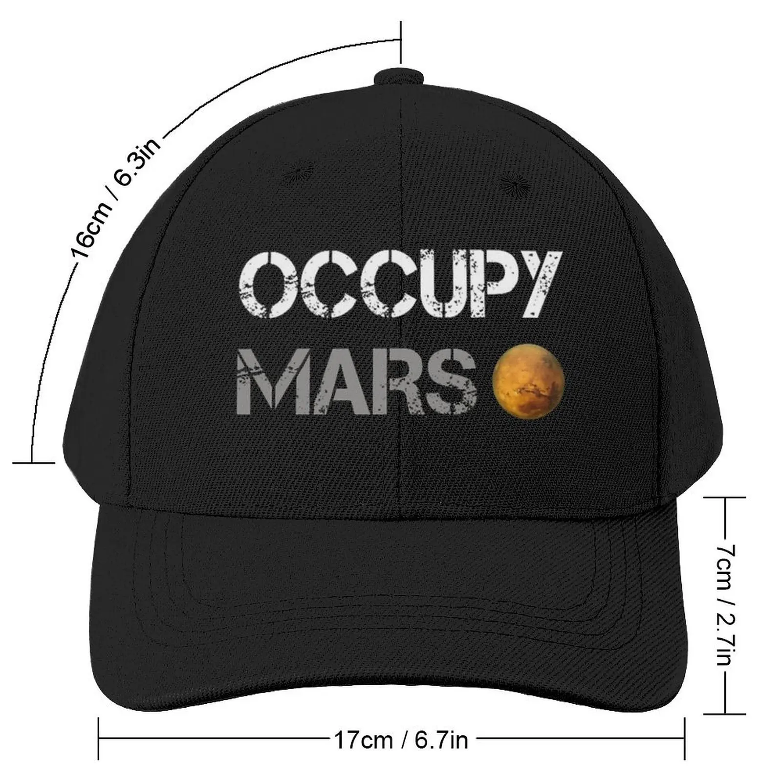 Occupy Mars - Elon Musk SpaceX Project Gift ideas Baseball Cap New Hat Fashion Beach derby hat For Man Women's