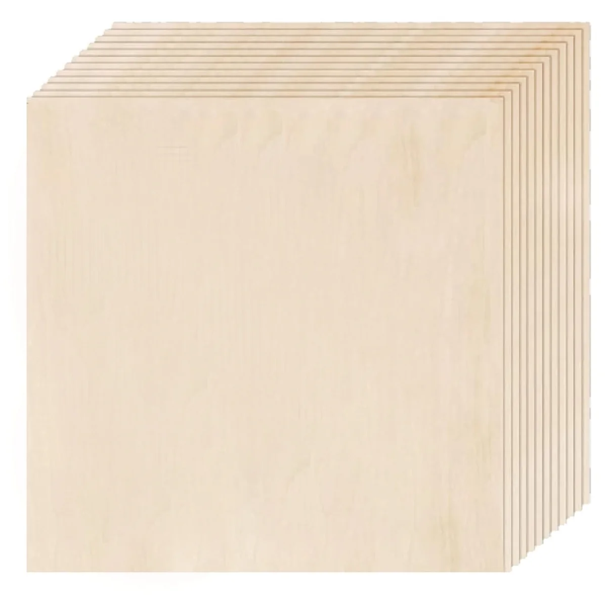 Basswood 시트 12 팩, 12x12x1/8 인치 합판 시트, 레이저 절단용 3mm Basswood, 레이저 조각 블랭크, 드로잉