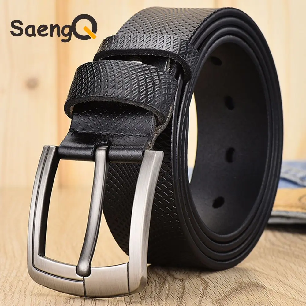 Genuine Leather Belt Men Belt Laser engraving Luxury Strap Male Belt New Fashion Retro pin buckle High Quality