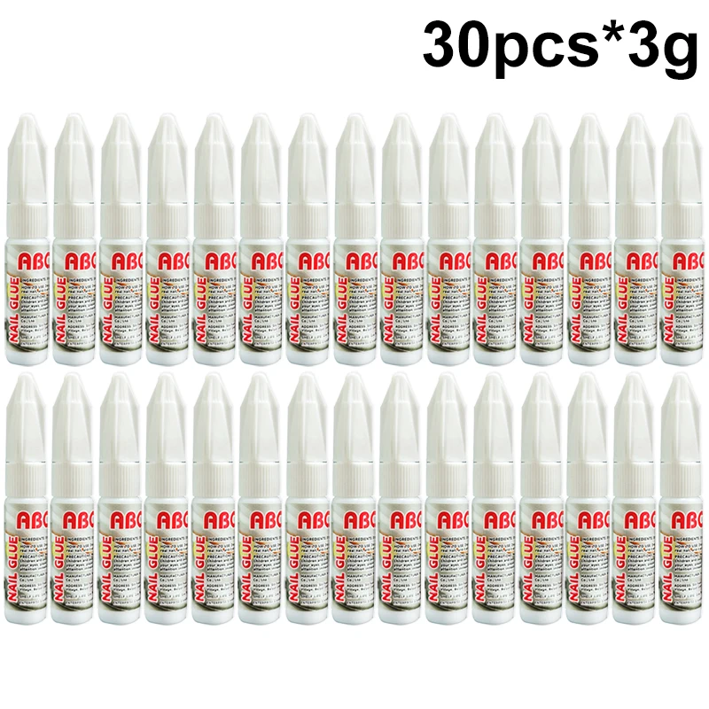 3 g/bouteille Gel d'adhérence longue durée Super fort colle à ongles à séchage rapide Salon faux ongles pointe ongles presse sur faux ongles Art en gros