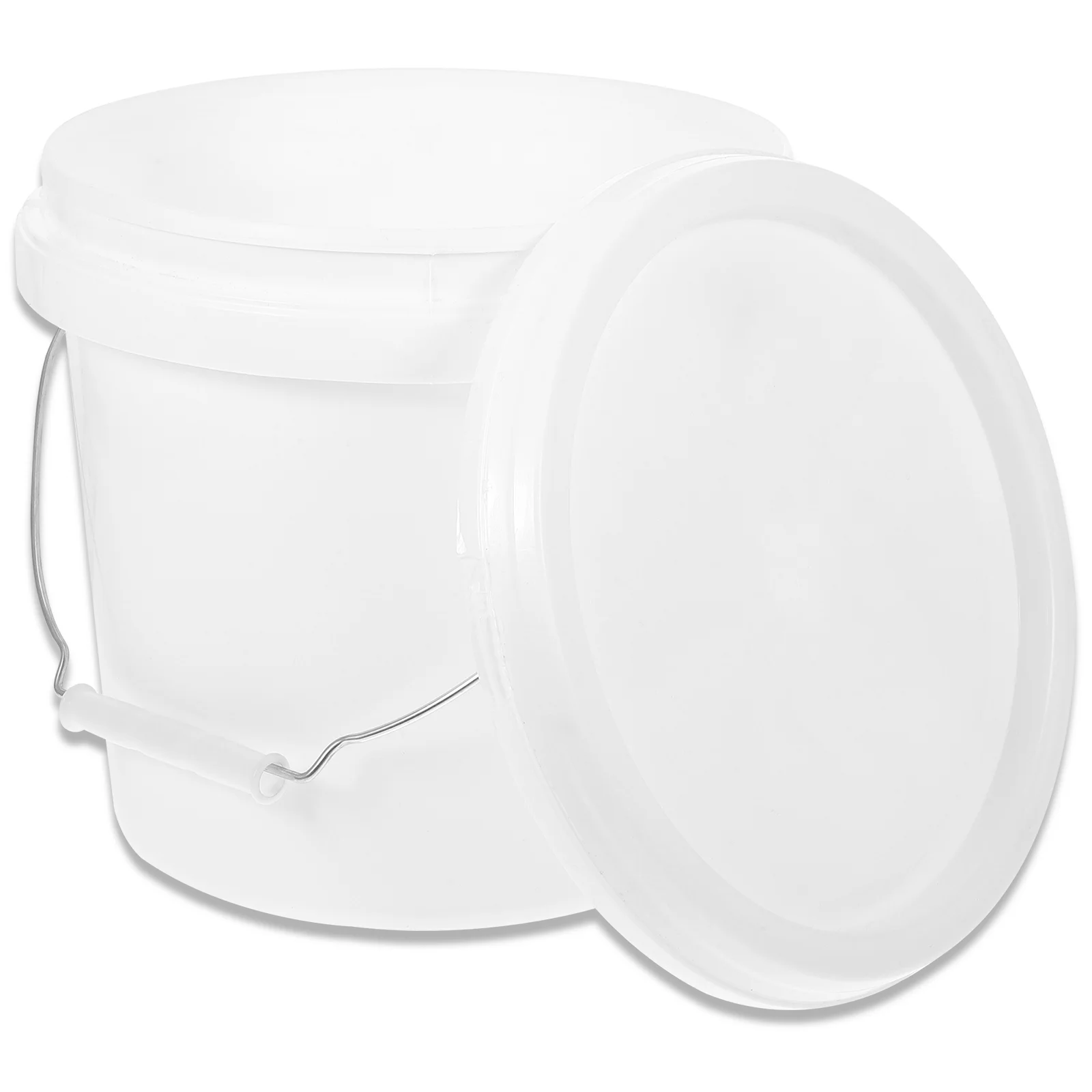 Pails Dry Food Dispenser 5l Bucket with Lid Toy Container Practical Paint Storage Barrel Containers White Outdoor