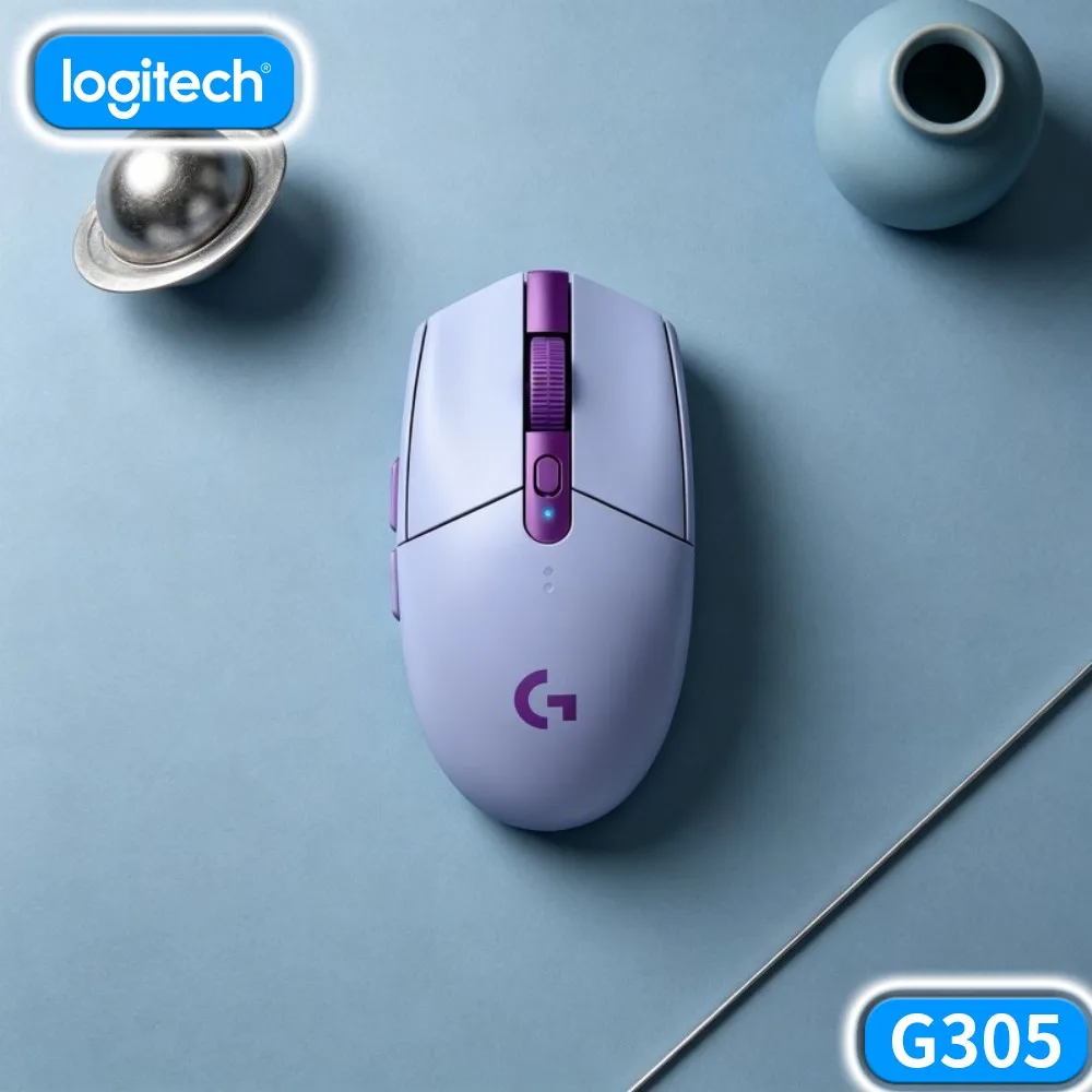 Logitech G305 Responsive Wireless Gaming Mouse,LIGHTSPEED,HERO 12000 DPI,6 Configurable Buttons,250H Battery For PC Mac Players