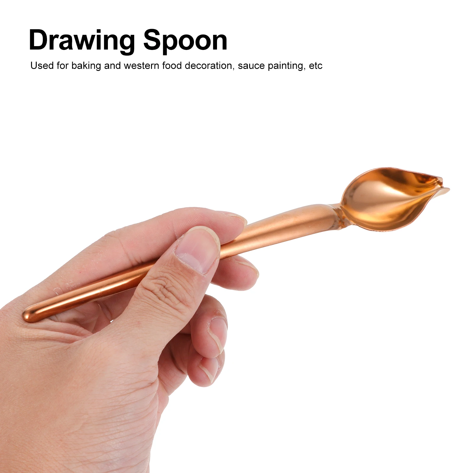 

2 Pcs Decorative Writing Spoon Saucier Culinary Spoons Mixing Sauce Drizzle with Spout Precision Drawing