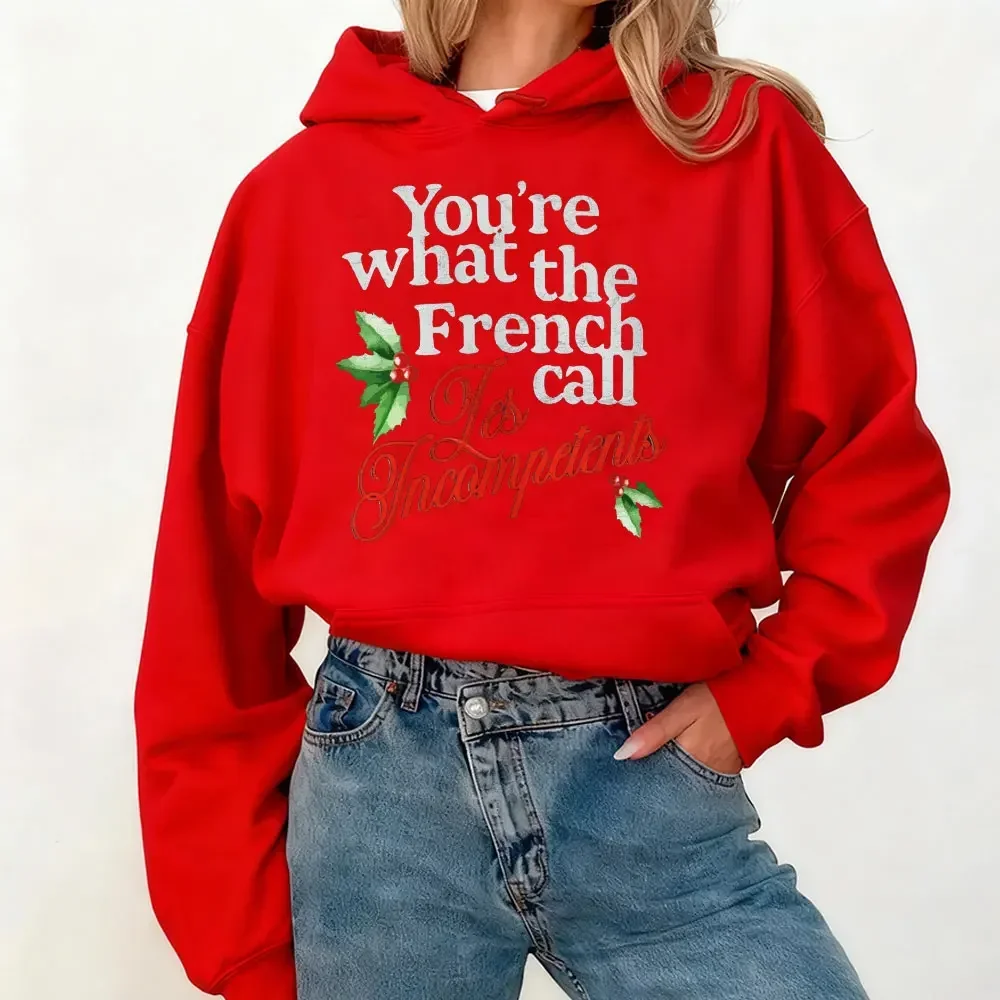 

Новые забавные толстовки с капюшоном Les Incompetents для одного дома, праздничные рождественские толстовки унисекс, толстовка, зимняя одежда, женские топы Y2k