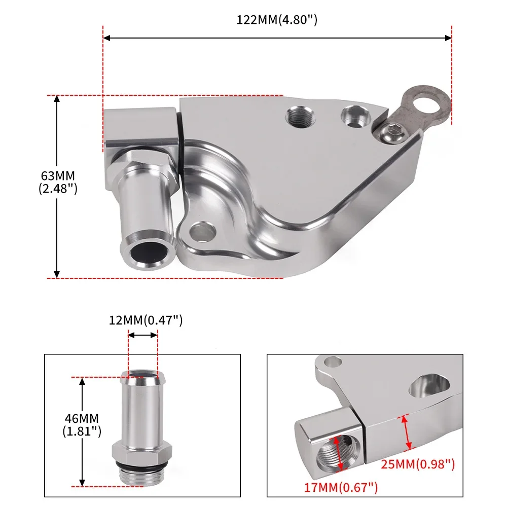 K Series Swap Intake Manifold Coolant Adapter Plate For Honda Acura K20 K24