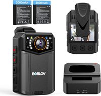 BOBLOV B4K6 Body Camera 4K 128GB Body Cam GPS Tracking 10 Hours Audio and Video Recording Camera Charging Dock Delivery Cameras