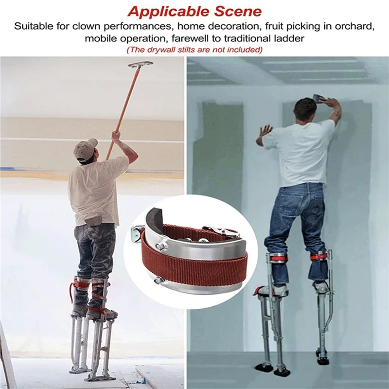 

【Top Picks】Stilts Comfort Straps Kit, Universal Drywall Stilt Straps And Foot Rest, Stilts Leg Band Parts Accessories Easy Use L