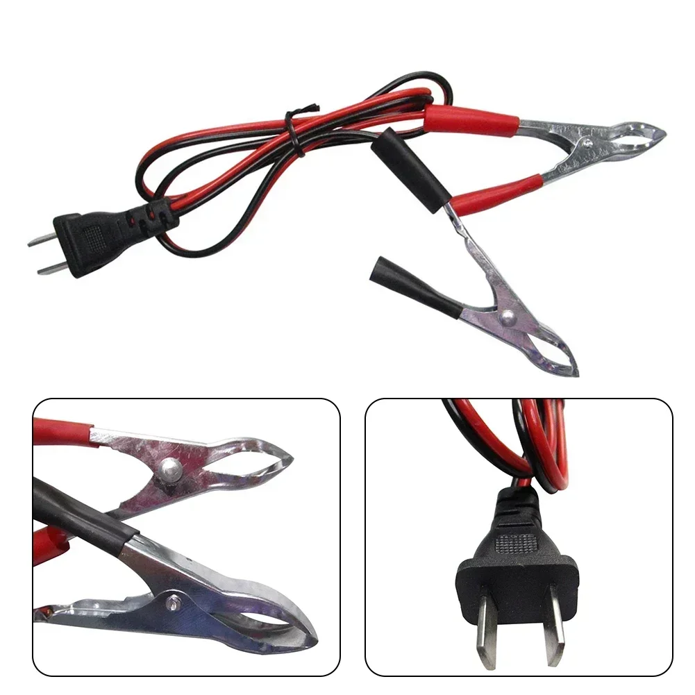 Generator Charging Cable DC 12V V Type Plug Gasoline Engine Battery Charging Cable With Clip Battery Cable With Plug