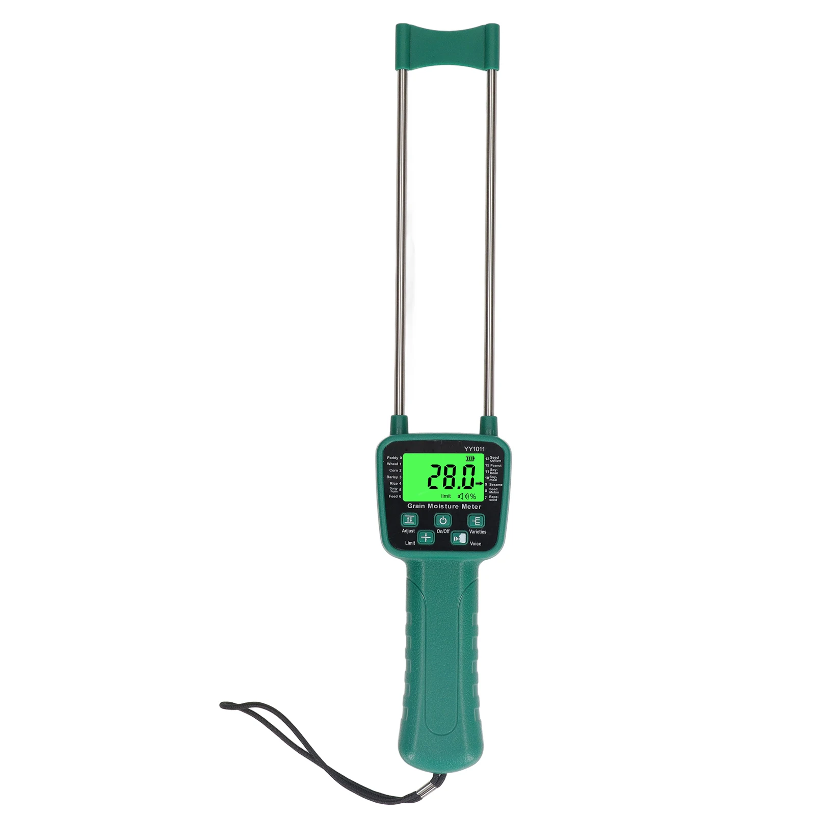 Moisture Meter Wheat Soybean Grain Moisture Tester LCD Display with Voice Broadcast