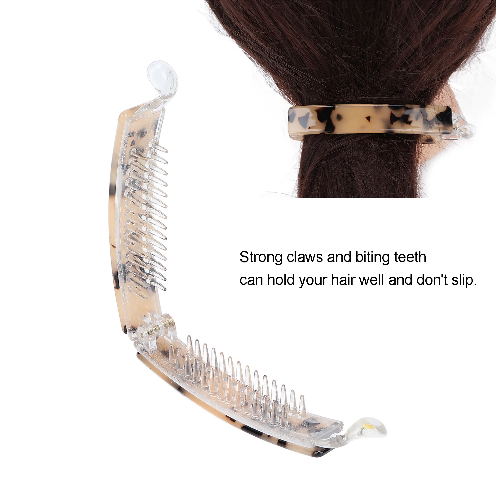 

Заколки-бананы для волос, нескользящая заколка для волос, модные аксессуары для укладки длинных волос для девочек и женщин, бежевый черепаховый цвет