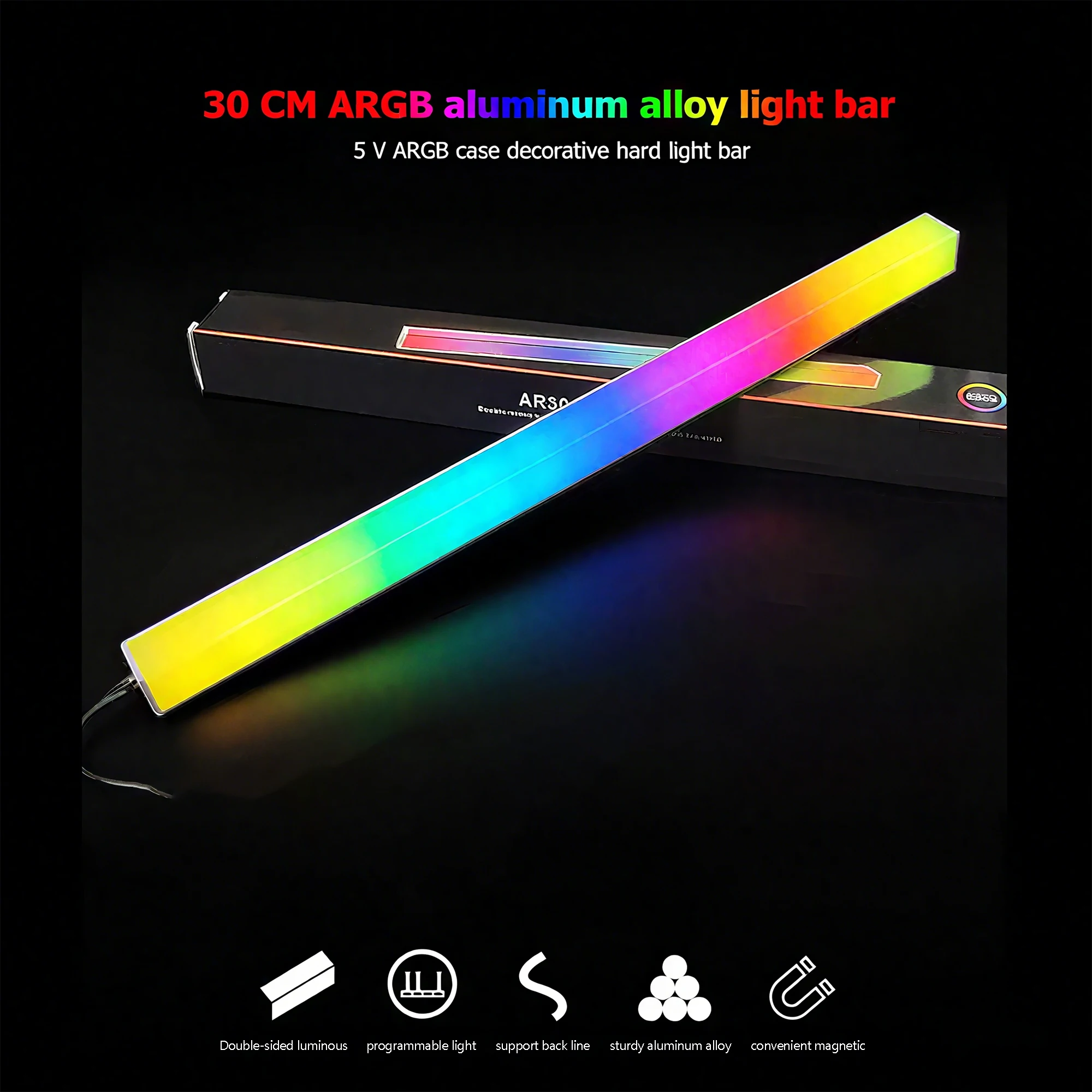 

Светодиодная лента ARGB для ПК, 30 см, с игровой световой лентой 5 В/3-контактной и магнитным корпусом AURA/SYNC, синхронизация окружающего освещения Divine Light